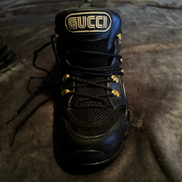 Gucci flashtrek sega black leather size 8.5 - Picture 1 of 5